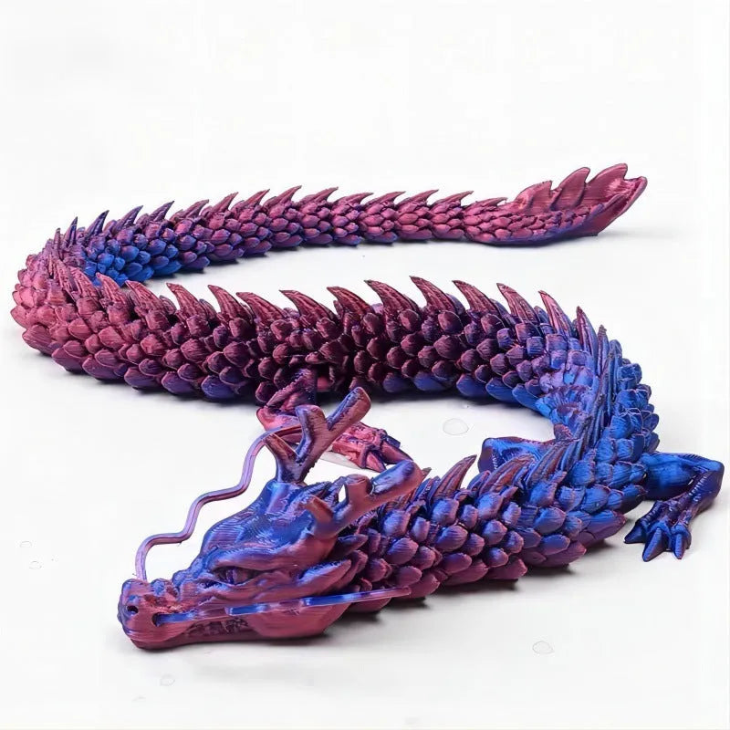 30cm long 3D-printed Chinese dragon car ornament in multiple colour options