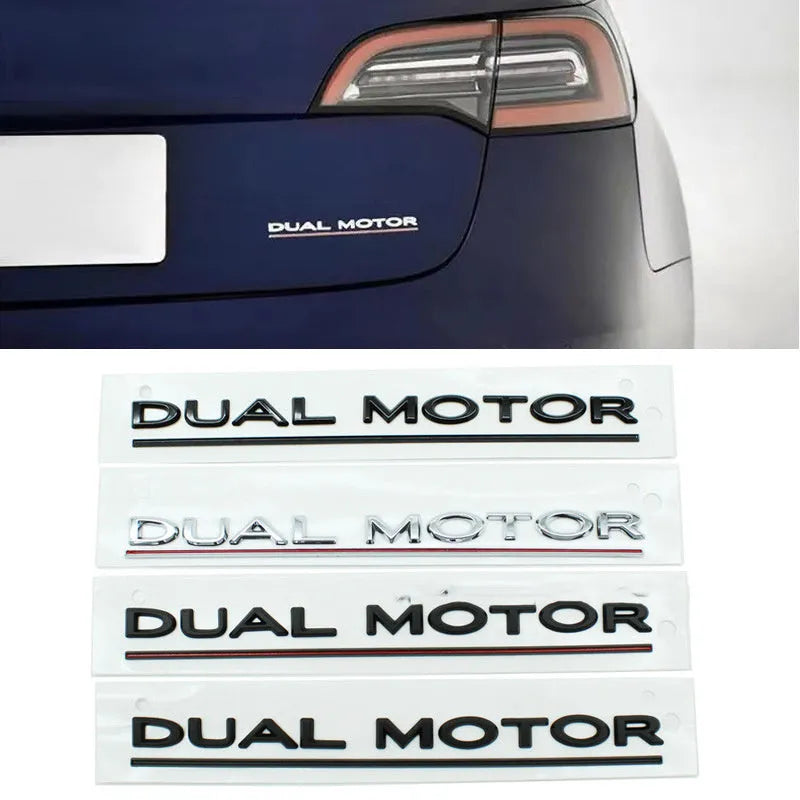 ABS plastic performance badge sticker for Tesla Model 3 bumper in multiple colour options.