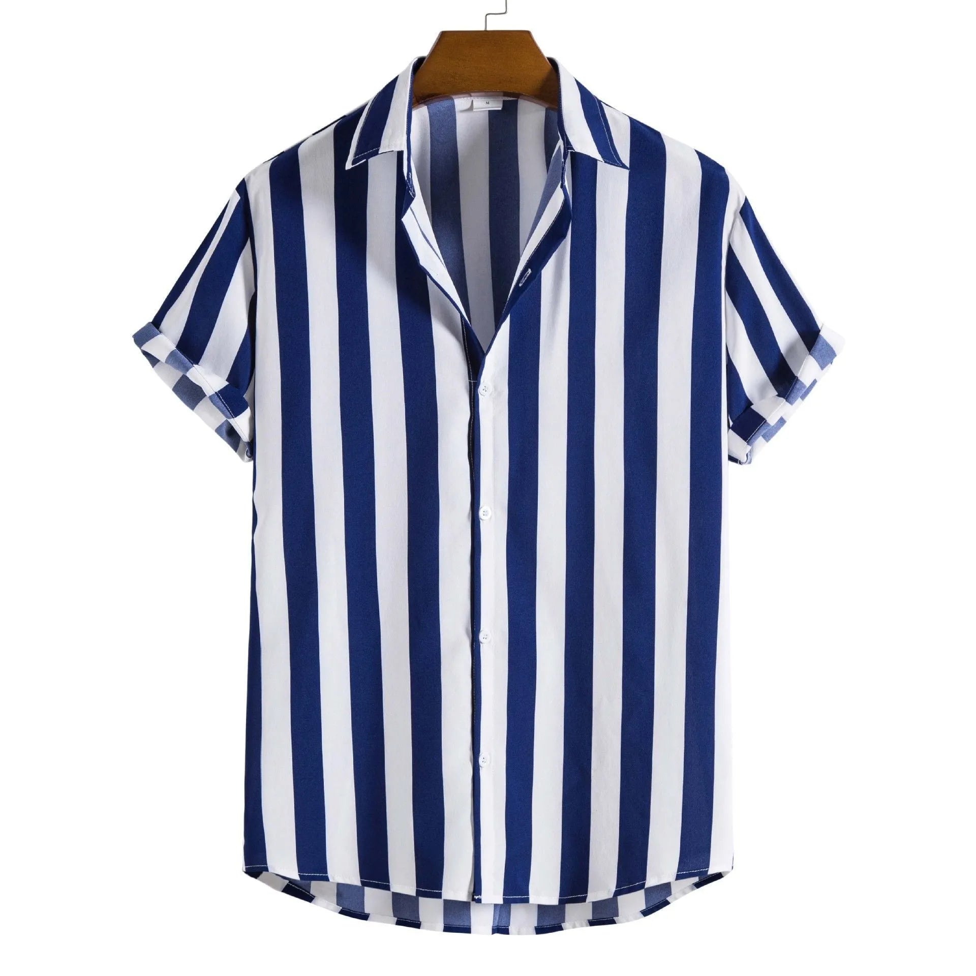 Loose fit polo shirt with printed letters on the front, shown in a blue suit colour variant.
