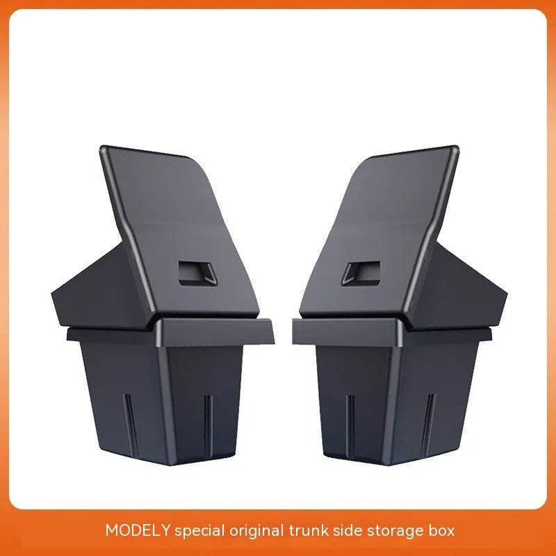 TPE trunk side storage box covers for Tesla Model 3 and Model Y vehicles