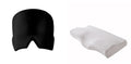 Reusable black gel eye mask for headache relief with adjustable headband
