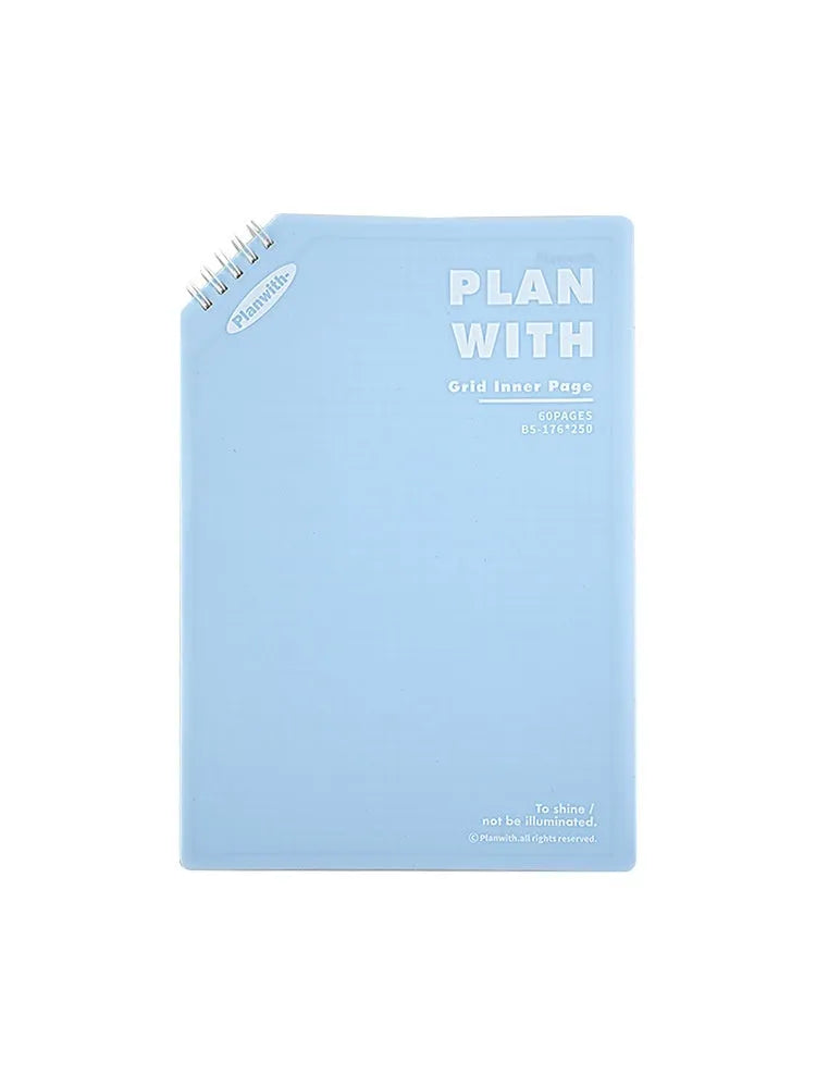 Oblique angle student draft notebook with plaid cover from Artsy Ins Style Salt Series