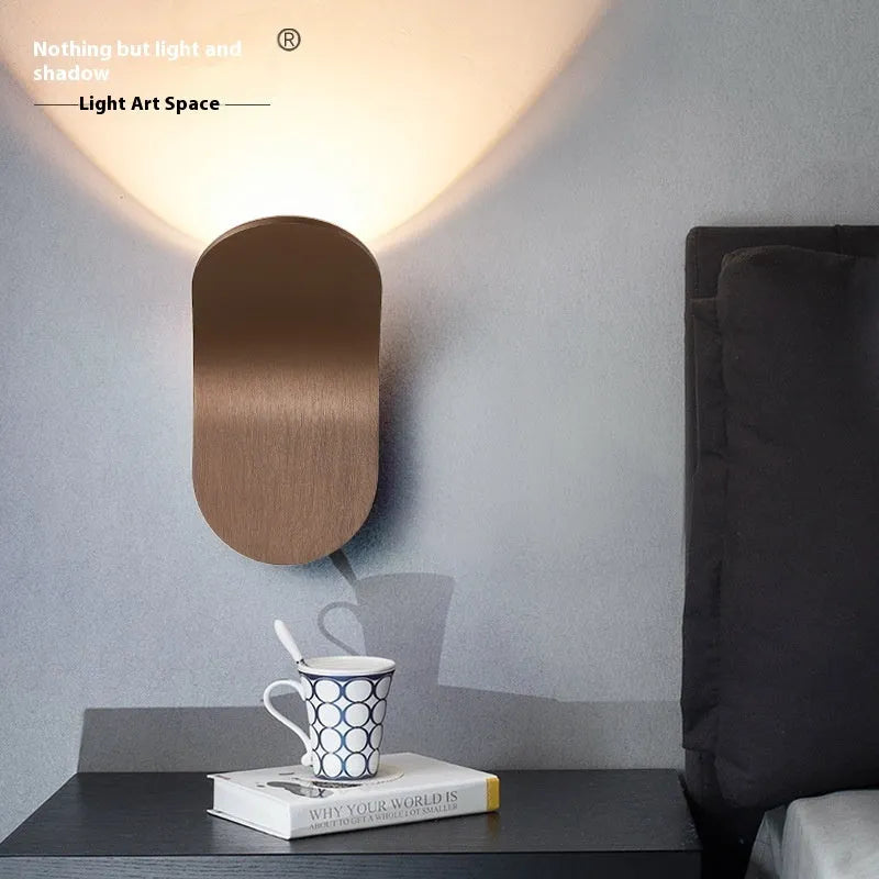 Modern simplicity style wall light bulb in brushed metallic and white colour finishes