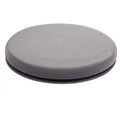 Rotating non-slip car seat cushion with short plush cover on a car seat.
