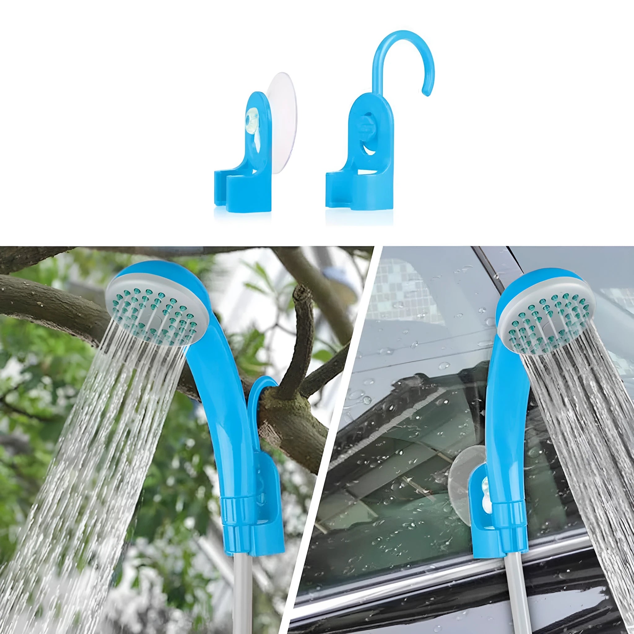 Portable USB-powered vehicle shower with water pipe and lithium battery for outdoor car washing