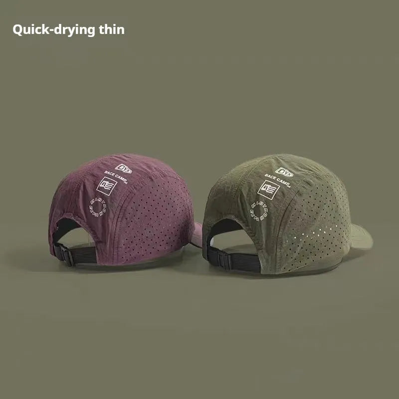 Men's breathable mesh baseball cap in dome style with adjustable back