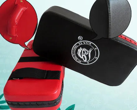 Red square PU leather taekwondo foot target pad for kicking practice