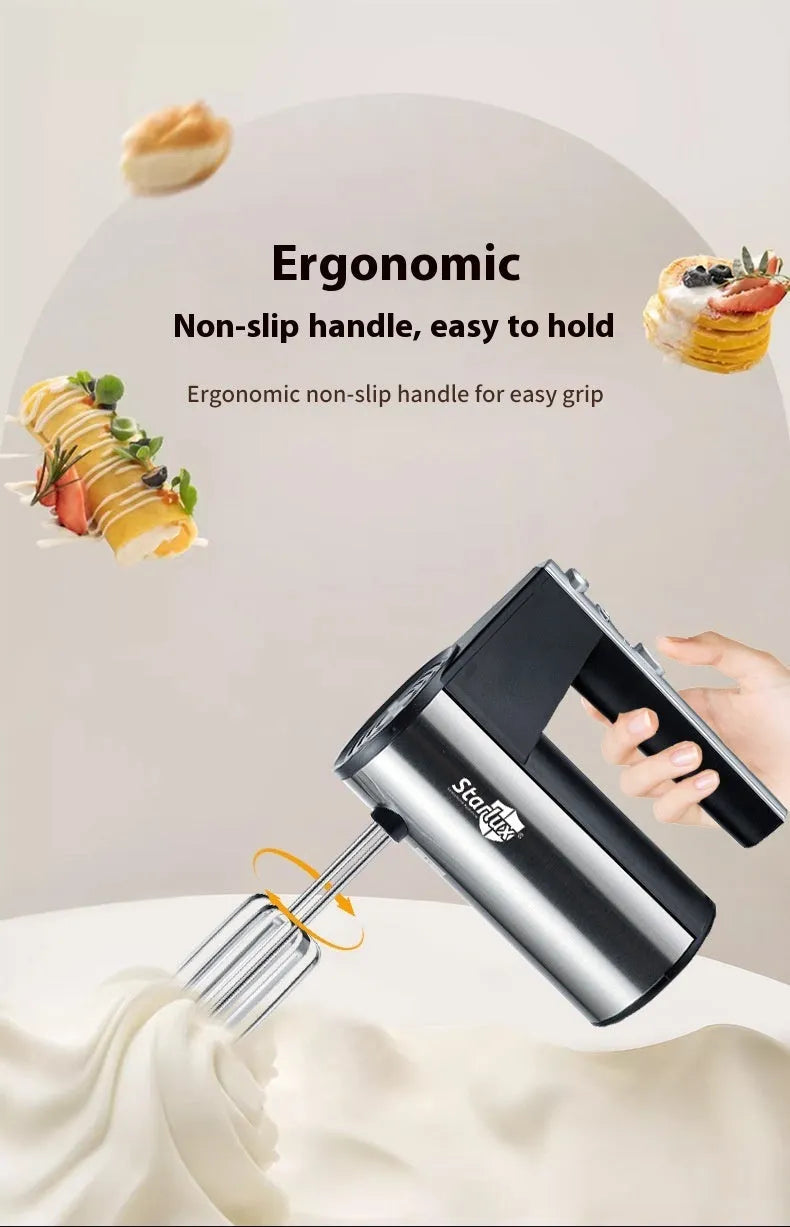 SL-25209 coloured hand-held electric whisk with 500W power and 5-speed settings
