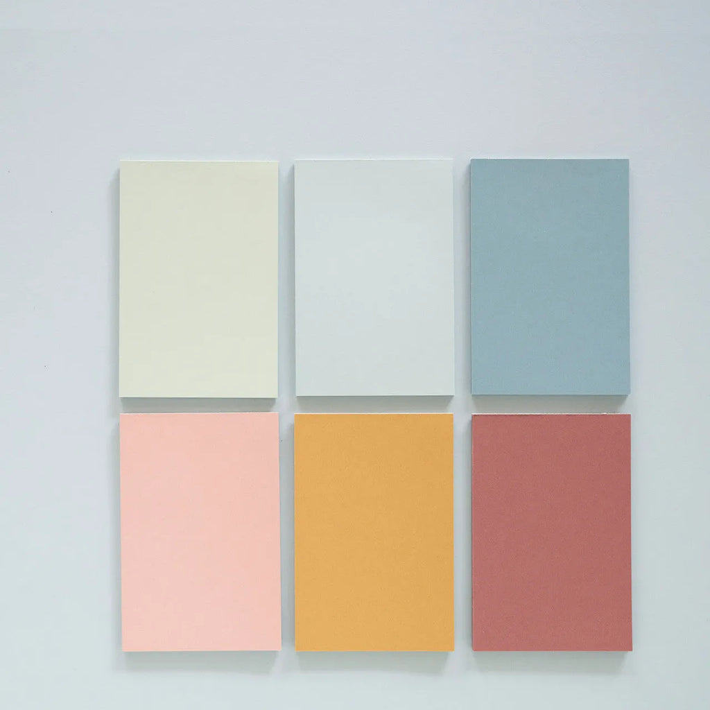 Pack of 150 self-adhesive sticky notes in six colours measuring 12cm by 8cm