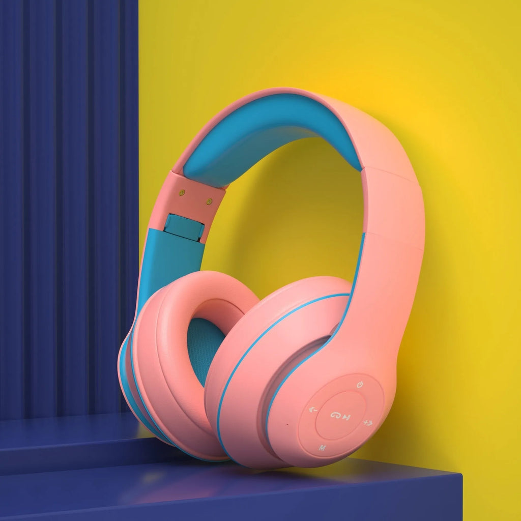 Wireless Bluetooth headset with plastic body in a headwear style