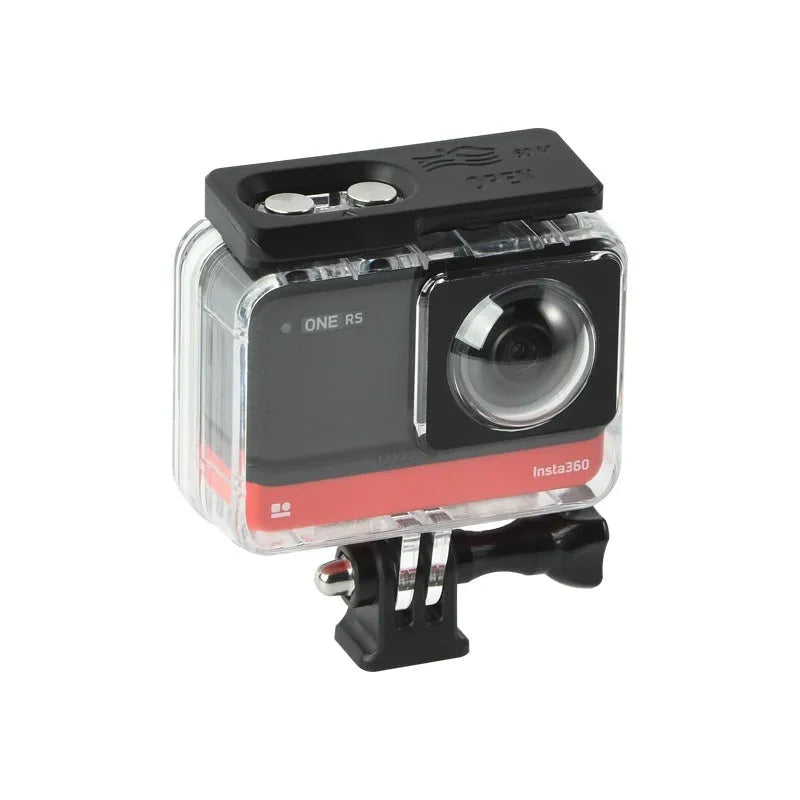 Transparent Insta360 One RS panoramic camera waterproof underwater housing case