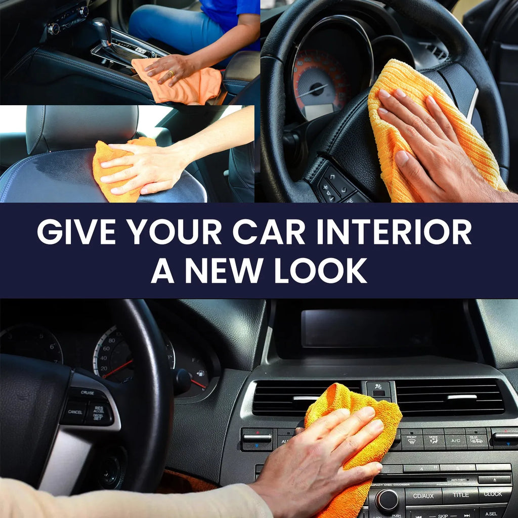 120ml car dashboard renovation detergent with cloth for seat care and dust removal