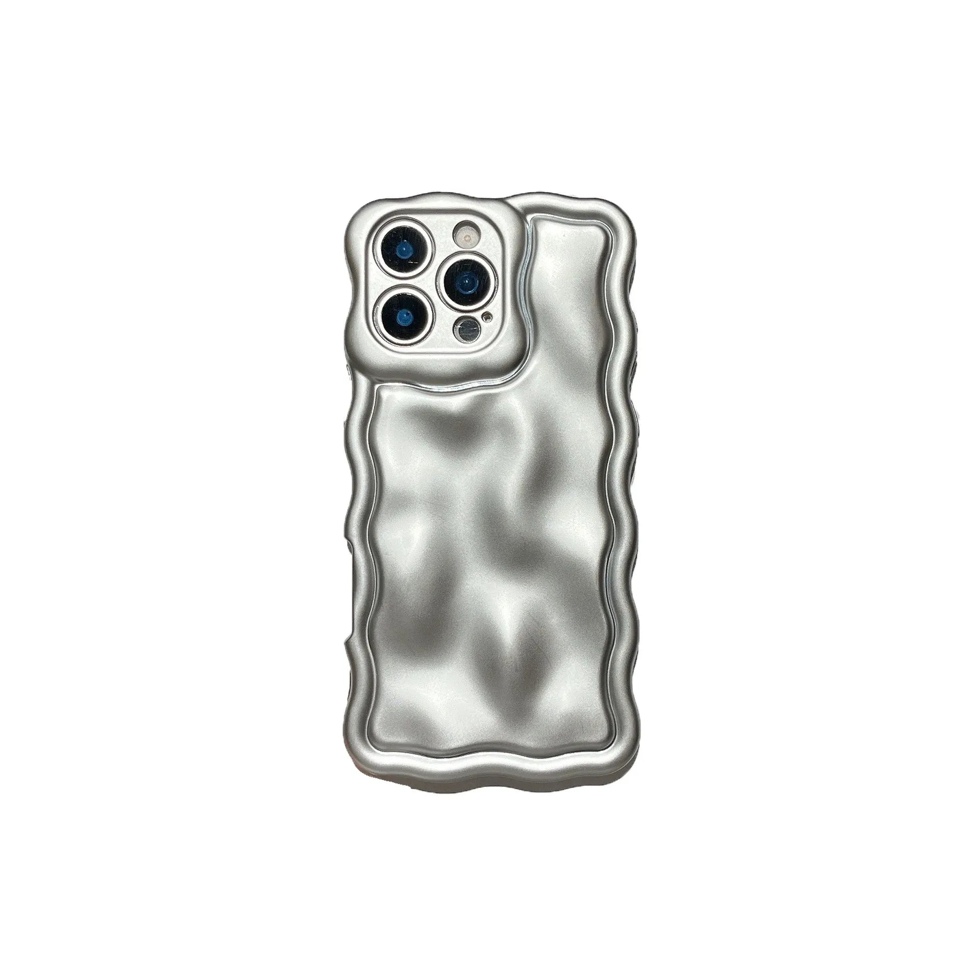Matte plating wave TPU phone case with anti-fingerprint finish in a colour option