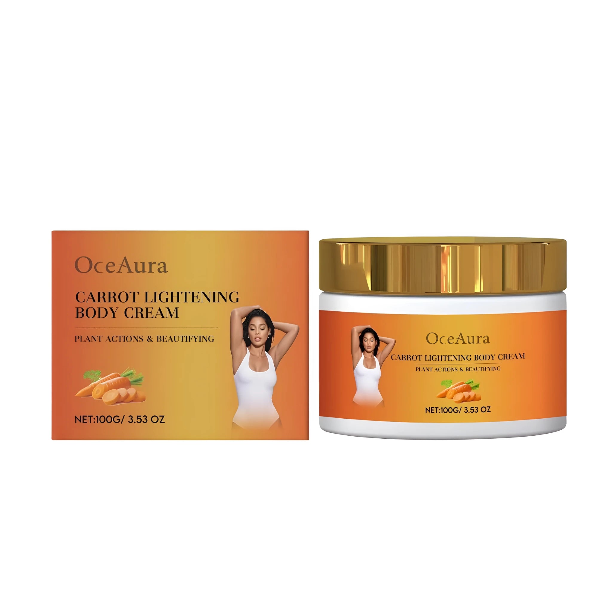 100g tube of Carrot Lightening Body Cream with licorice extract and vitamin C