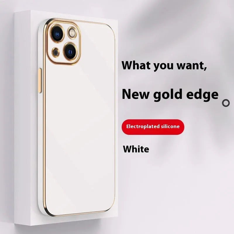 Straight edge electroplating TPU phone case for iPhone 16 in mint green colour