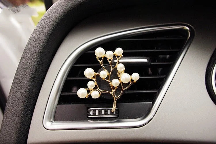 Alloy car fragrance clip for air vent in cartoon design options like crown and pumpkin car.