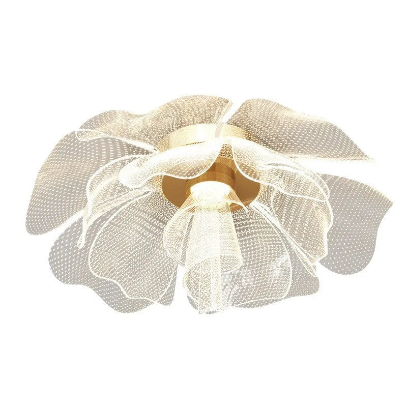55cm flower acrylic ceiling light with white lampshade and iron frame for bedroom