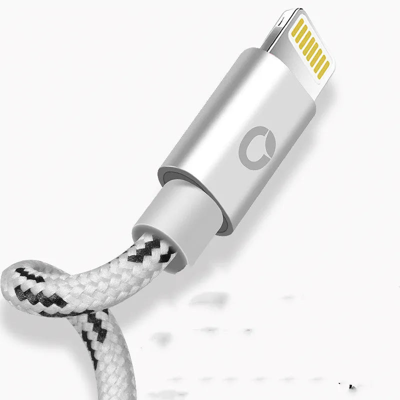 Apple MFI certified Lightning data cable in grey or silver with 1 metre length