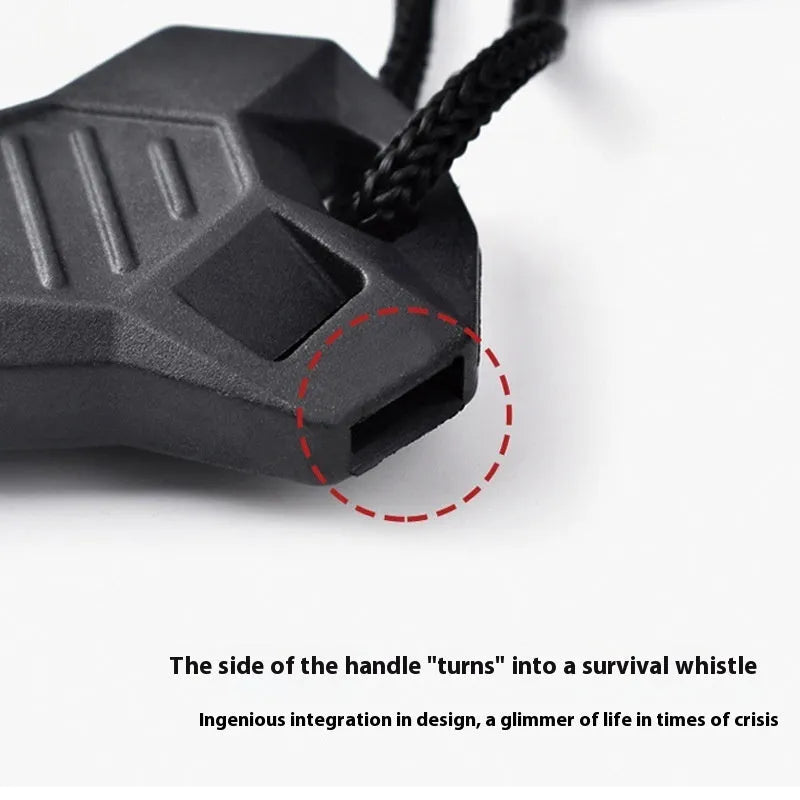 Black outdoor multifunctional flint with magnesium rod and stainless steel scraper tools