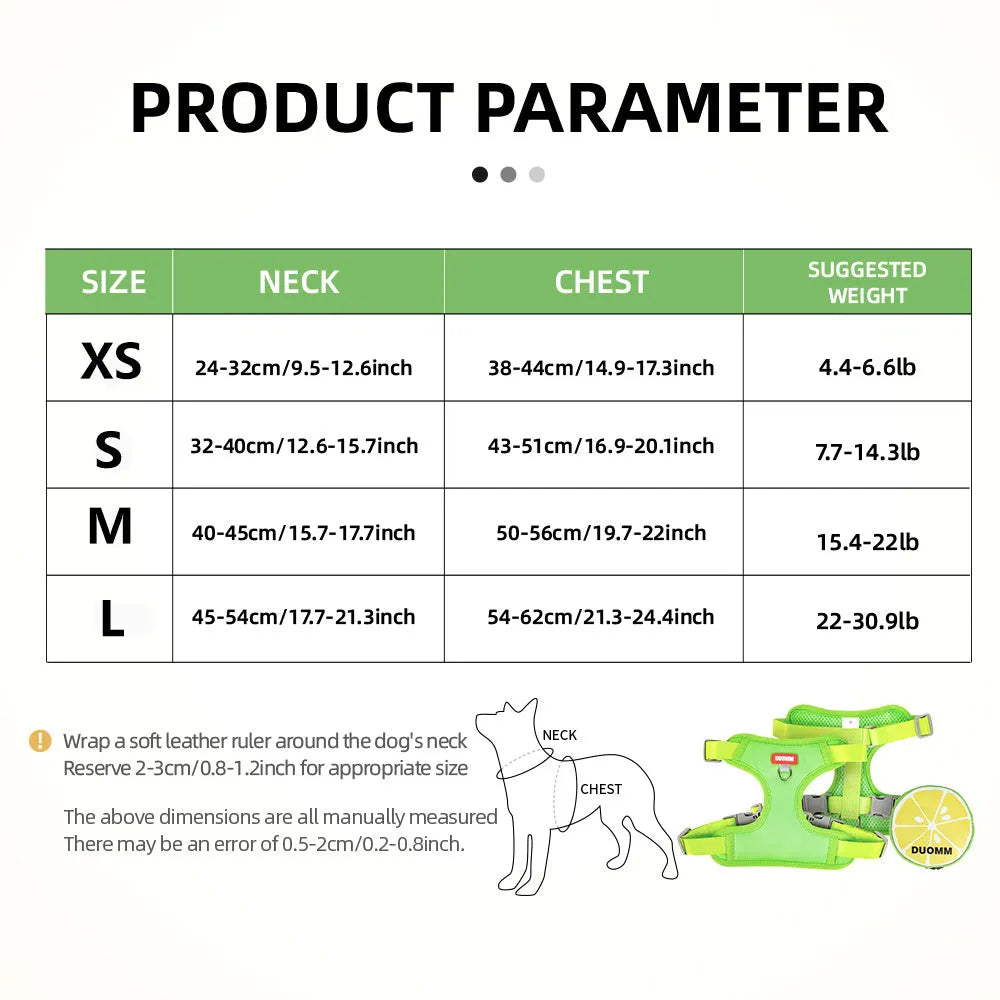 Green pet backpack and chest strap set with anti-slip padding and traction rope for dogs or cats