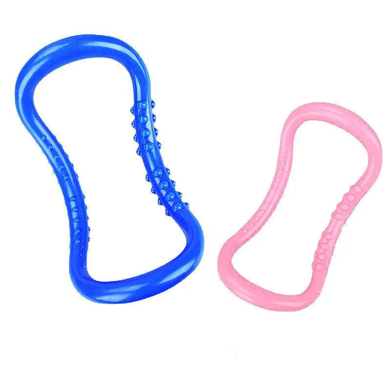 Purple blue or pink yoga ring stretching bracelet for Pilates roller back opener exercises