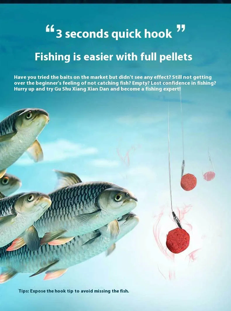 Grass green crucian carp fishing bait in bottle for freshwater wild fishing