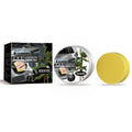 Car coating wax kit showing square wax block and sponge applicator for automotive paint maintenance