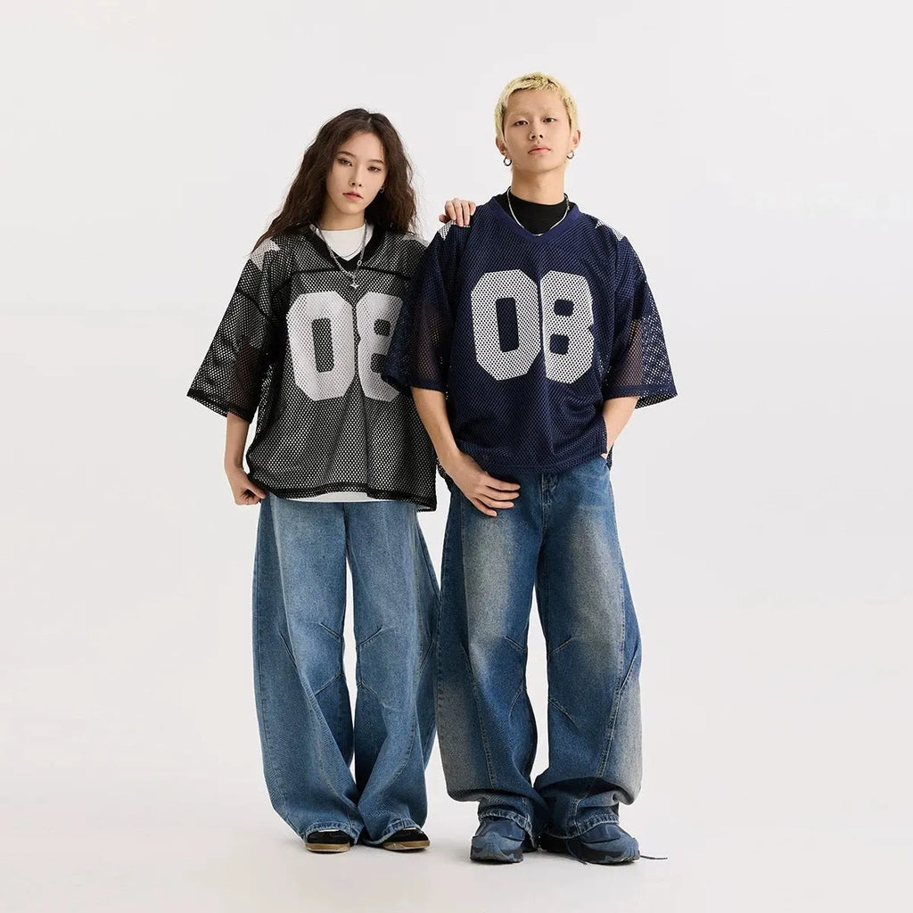 Black polyester half sleeve pullover shirt with letter pattern design, loose fit casual top