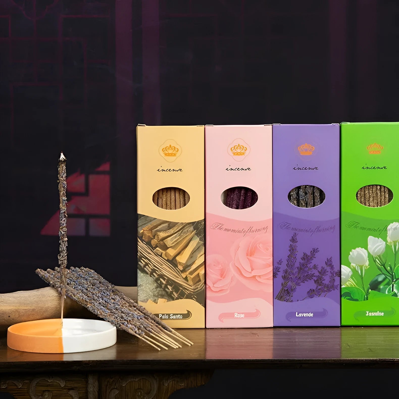 Handmade Argentina hand rub petals incense sticks and storage box set for indoor aromatherapy.