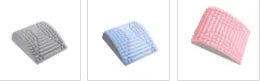 Blue EVA foam back stretcher pillow for lumbar and neck support on a flat surface.