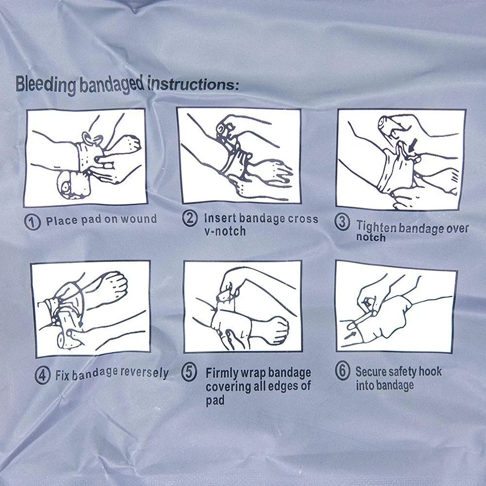 Outdoor training hemostatic bandage with tactical gauze tape in 4 inch and 6 inch size options