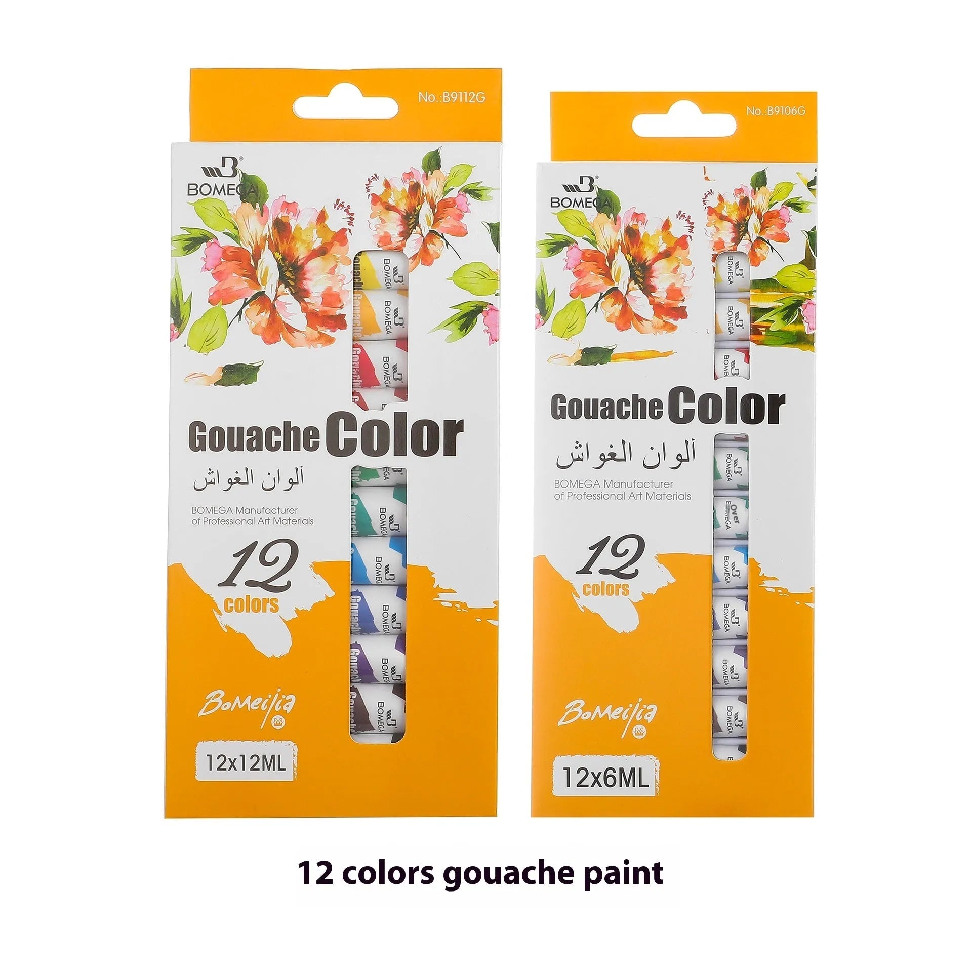 12-colour pigment paint set tubes for acrylic gouache watercolour and oil painting techniques