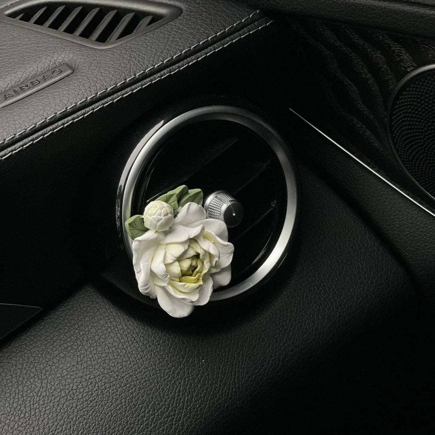Jasmine gypsum car perfume diffuser for air vents with 5ml essential oil