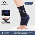 Ankle protective sleeve in black, blue, white, and light pink for sports support