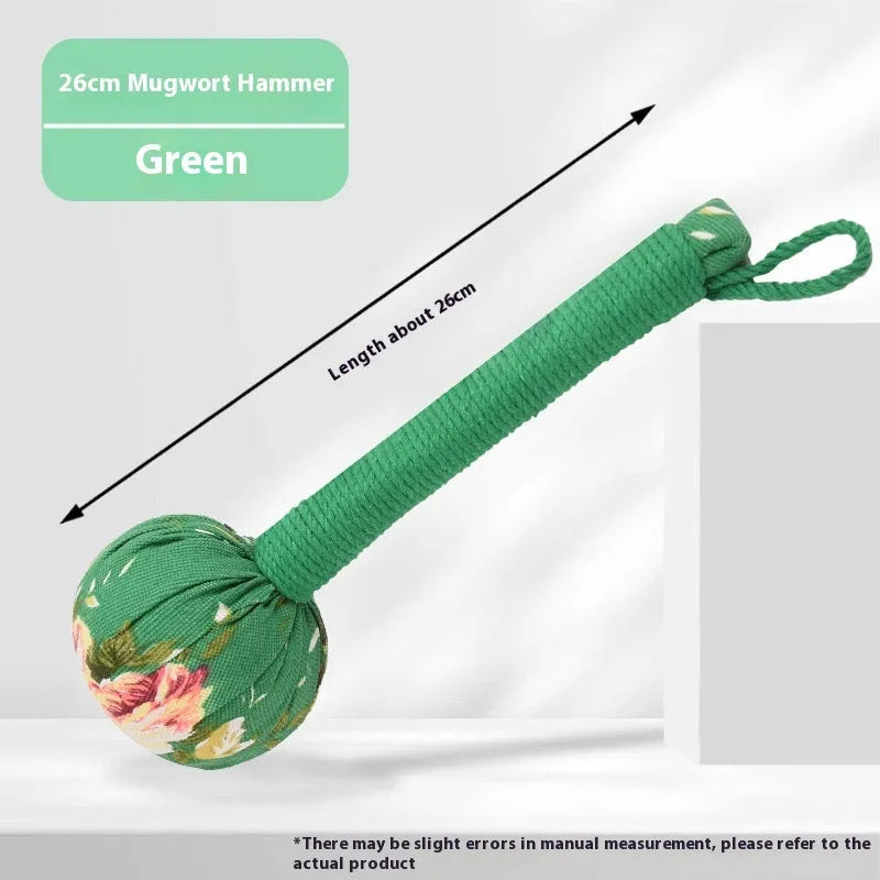 Argy wormwood hand-held massage hammer in choice of colours and 26cm or 31cm sizes.