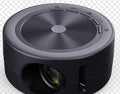 YT200 portable wired LED projector in black colour with remote control