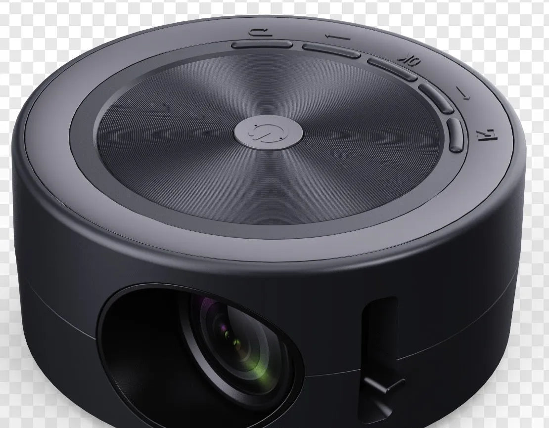 YT200 portable wired LED projector in black colour with remote control