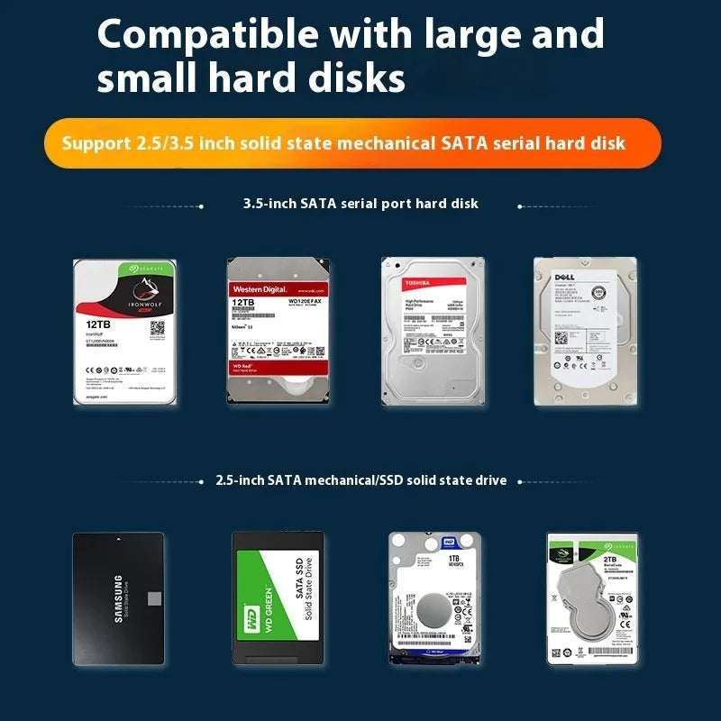3.5 inch USB SATA hard disk enclosure with sliding cover design for desktop drives