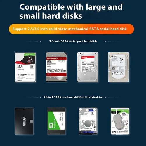 3.5 inch USB SATA hard disk enclosure with sliding cover design for desktop drives