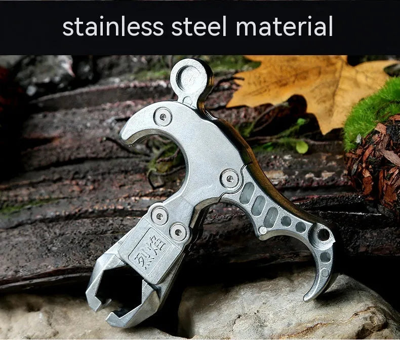 Zinc alloy archery release aid showing metallic finish and two-axis harpoon clip mechanism