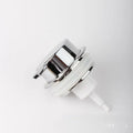 ABS plastic facial cleanser foam pump with large head in a metallic finish