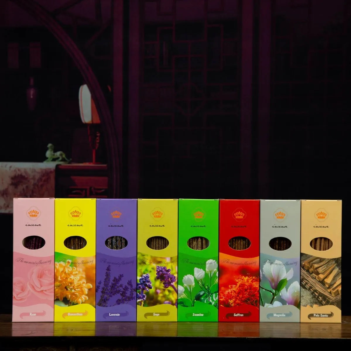 Handmade Argentina hand rub petals incense sticks and storage box set for indoor aromatherapy.