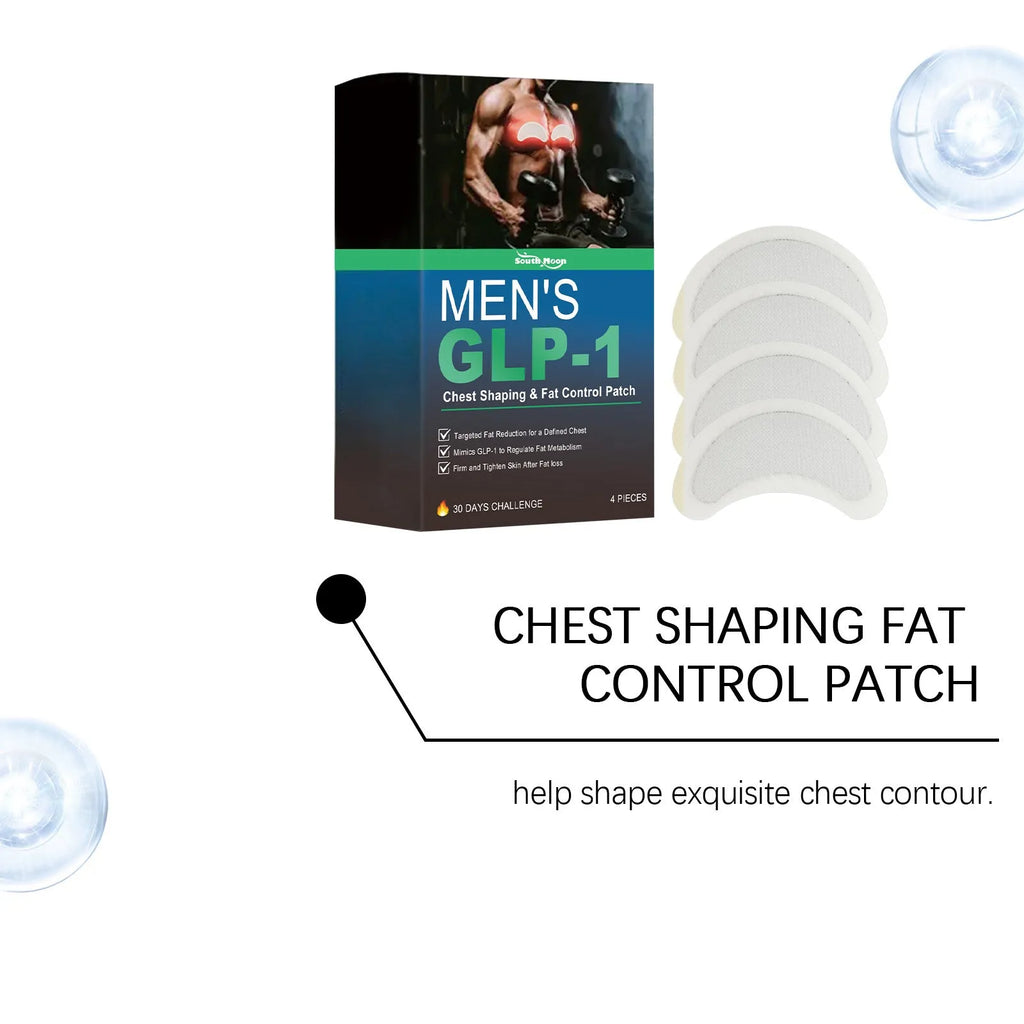 Men's thin figure control chest patches with herbal ingredients in four-piece pack