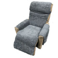 Polyester sofa cushion slipcover in lamb wool beige colour on a sofa seat