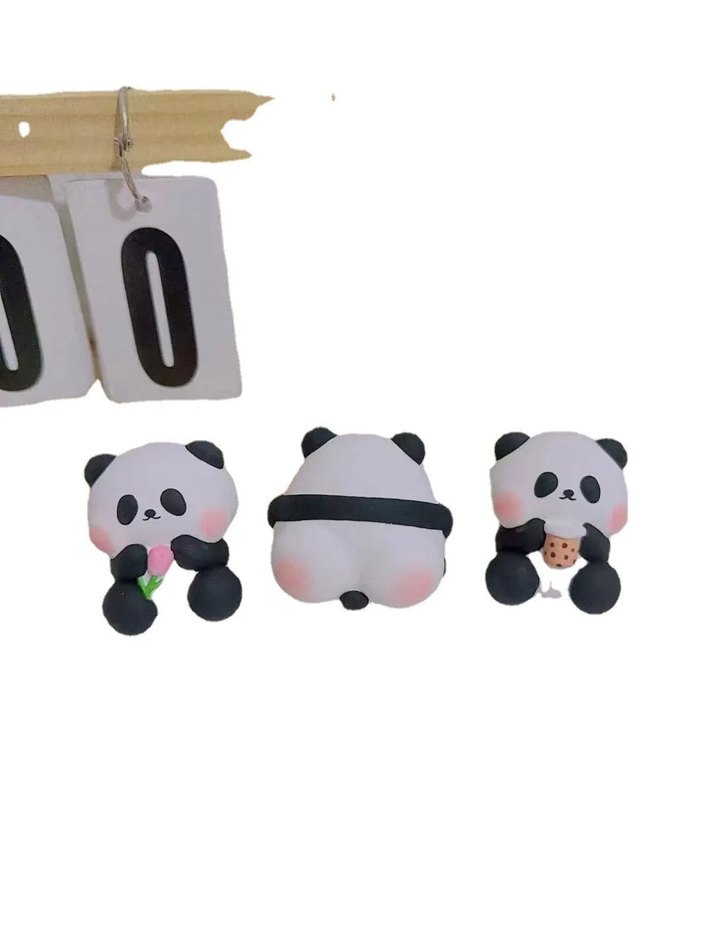 Panda car vent perfume clip air freshener decoration in three style variations