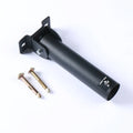 Steel wall-mounted barbell gun barrel rack with 25 tubes for rod storage.