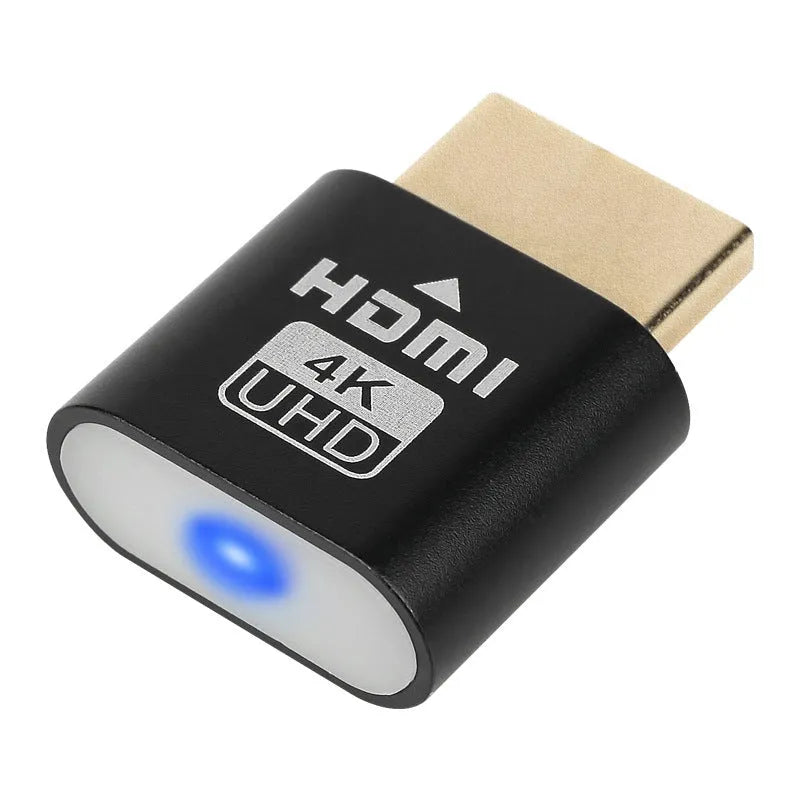 26.5mm long HDMI male dummy plug for graphics card virtual display simulation in various metal colours.