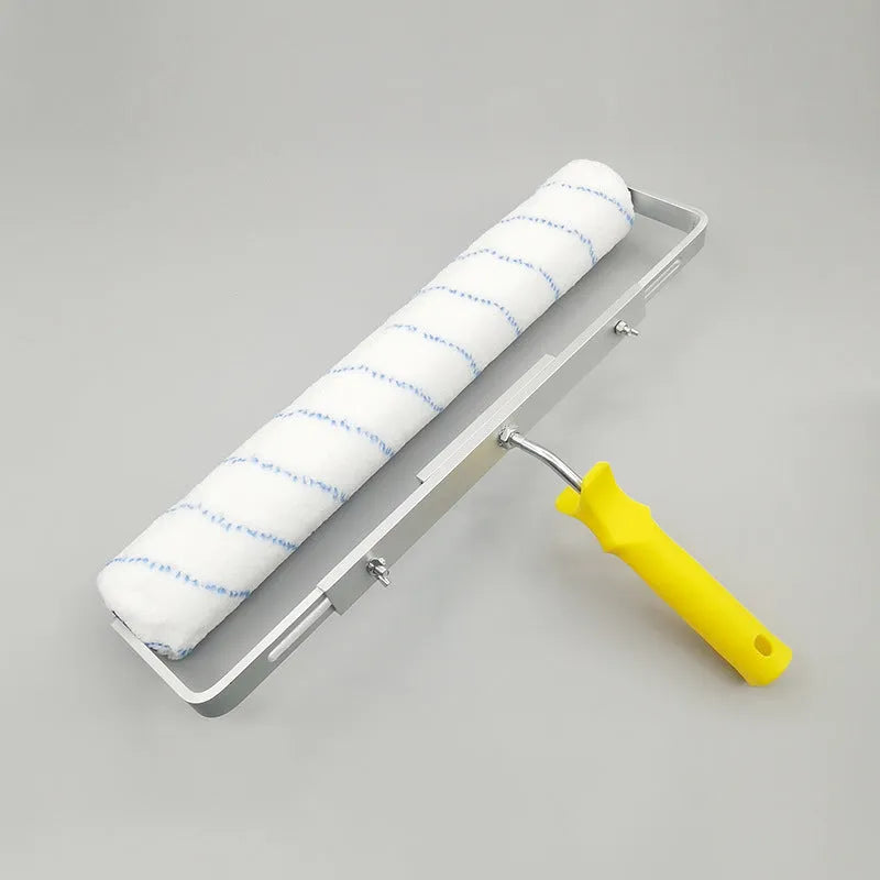 18-inch paint roller with three brush head types: long hair 18mm, medium hair 9mm, and short hair 6mm for wall painting