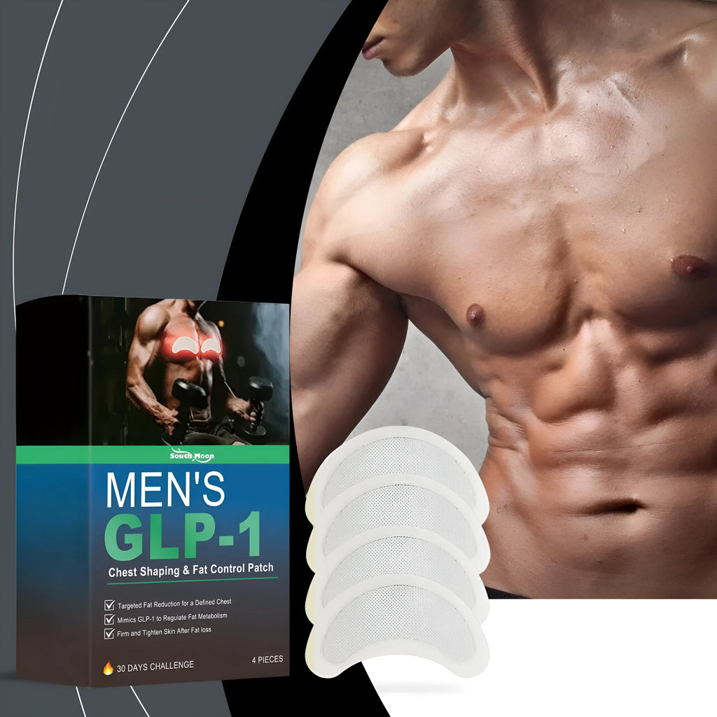 Men's thin figure control chest patches with herbal ingredients in four-piece pack