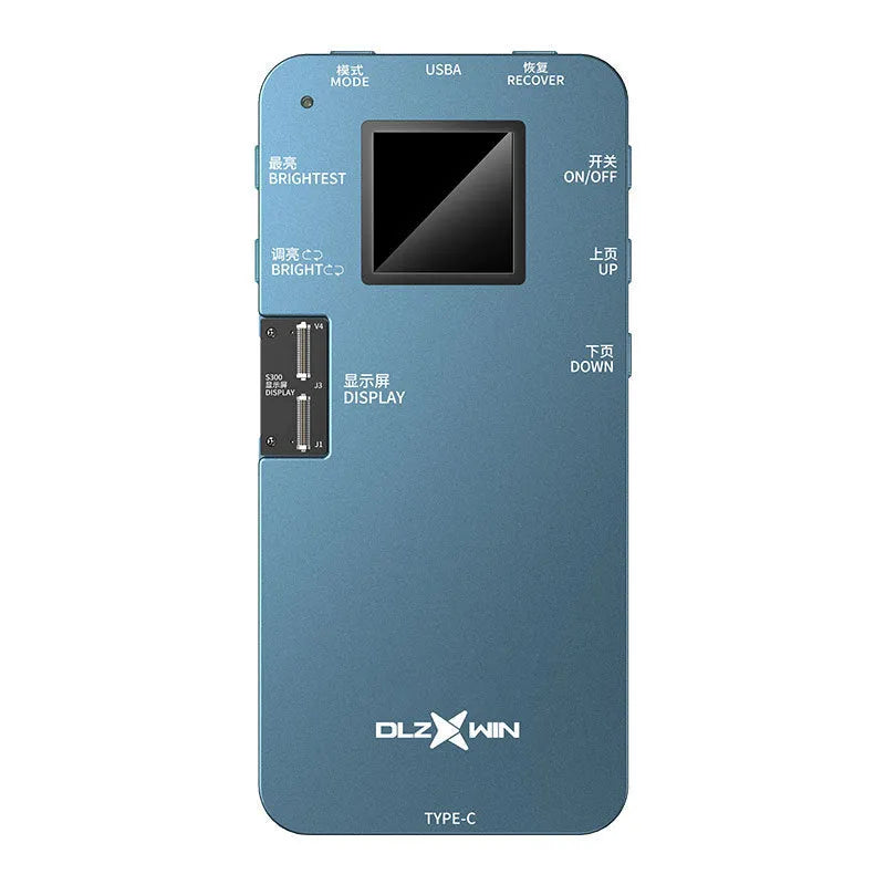 S300 Light model mobile phone screen tester for Huawei devices on a workbench.